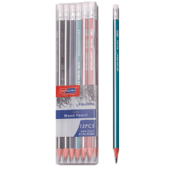 12 Crayons Colorful +Gomme