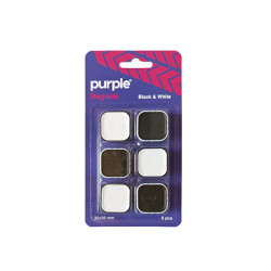Aimants - Purple - 6 x Noir...