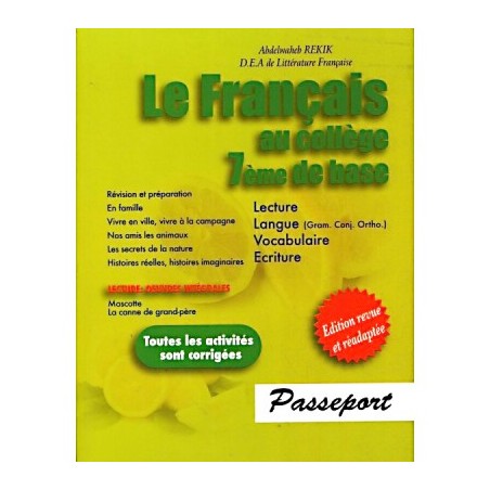 Le Français au collège 7ème...