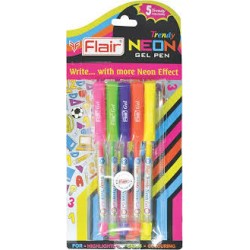 Pochette 5 Stylos Gel Neon...