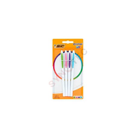 Pochette 4 stylos Bic Cristal