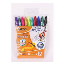 Pochette 10 stylos Bic Cristal