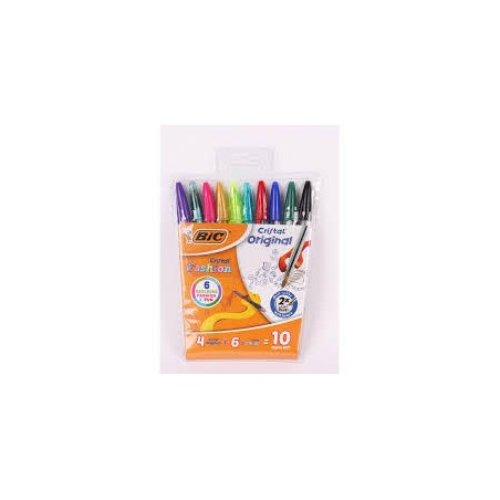 Pochette 10 stylos Bic Cristal