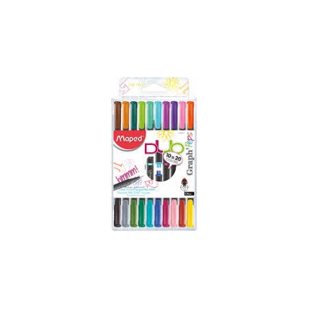 Set 10 Feutres Maped Duo